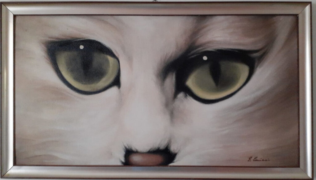 Gli occhi del gatto un quadro di Eraldo Cariani